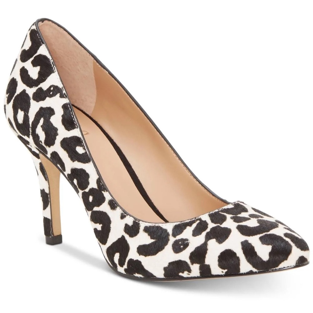 Inc Women's Zitah Pointed Toe Pumps - Black White Leopard SIZE 11